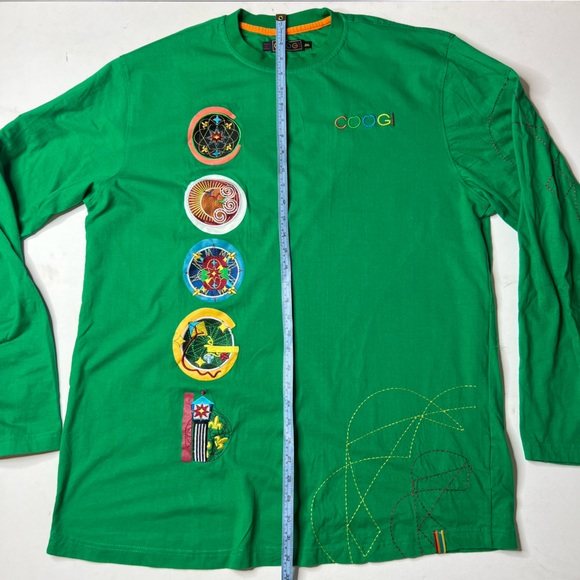 Vintage Coogi Green Embroidered Long Sleeve T-Shirt 2XL | L/S Tee Shirt XXL - Picture 13 of 13